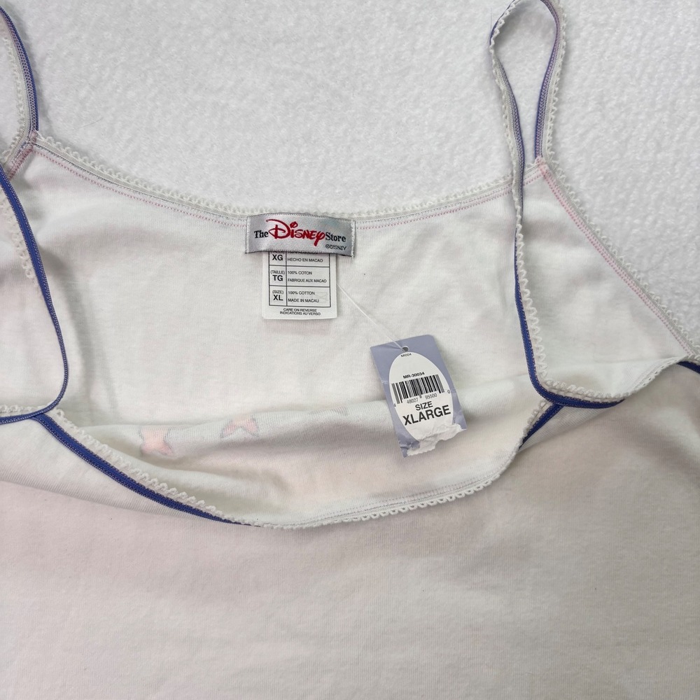 Disney Store Piglet Tank Top Womens XL White Blue Trim Embroidered NWT - Picture 3 of 6